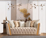 Sofia Ivory Velvet Sofa & Loveseat - Ella Furniture
