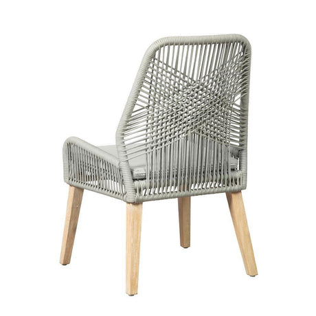 Nakia Woven Back Side Chairs Grey (Set Of 2) - Ella Furniture