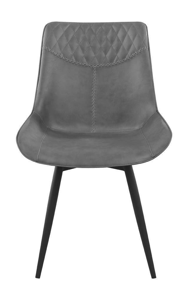 Brassie Upholstered Side Chairs Grey (Set Of 2) - Ella Furniture