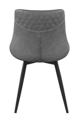 Brassie Upholstered Side Chairs Grey (Set Of 2) - Ella Furniture