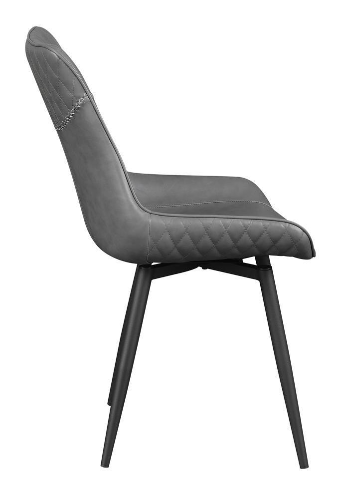 Brassie Upholstered Side Chairs Grey (Set Of 2) - Ella Furniture