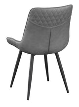 Brassie Upholstered Side Chairs Grey (Set Of 2) - Ella Furniture
