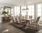 Brockway Cove Trestle Dining Table Barley Brown - Ella Furniture