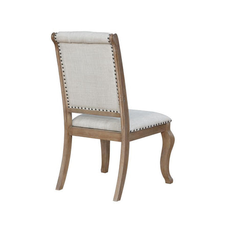 Brockway Cove Tufted Side Chairs Cream And Barley Brown (Set Of 2) - Ella Furniture