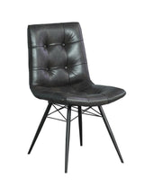 Aiken Tufted Dining Chairs Charcoal (Set Of 4) - Ella Furniture