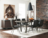 Aiken Tufted Dining Chairs Charcoal (Set Of 4) - Ella Furniture