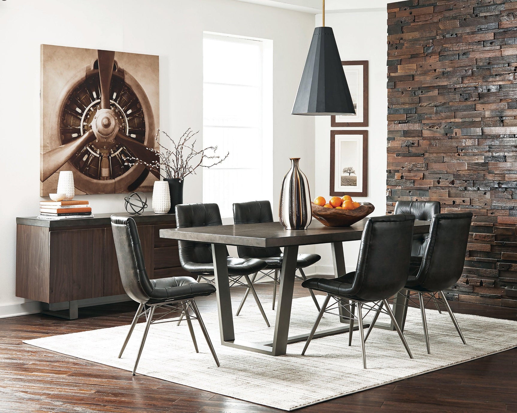 Aiken Tufted Dining Chairs Charcoal (Set Of 4) - Ella Furniture