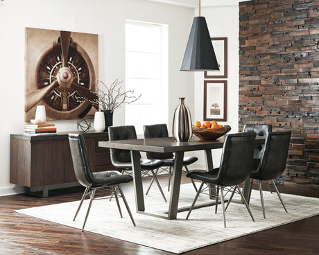 Aiken Tufted Dining Chairs Charcoal (Set Of 4) - Ella Furniture