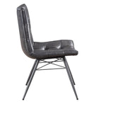 Aiken Tufted Dining Chairs Charcoal (Set Of 4) - Ella Furniture