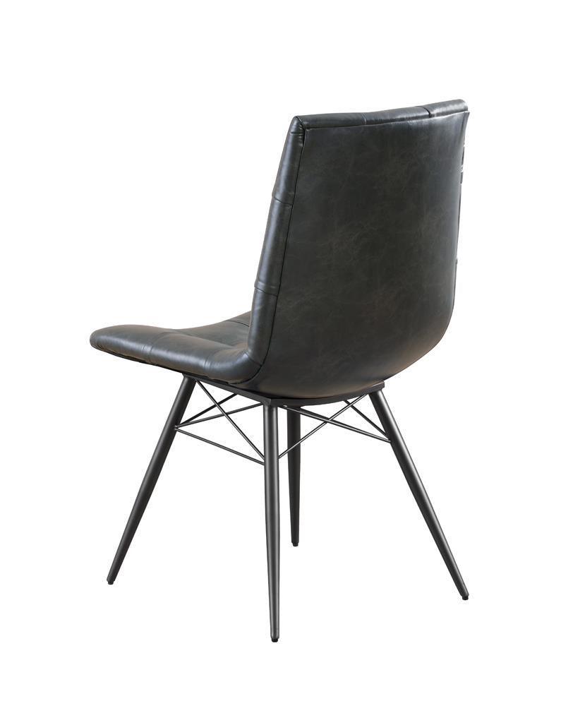 Aiken Tufted Dining Chairs Charcoal (Set Of 4) - Ella Furniture