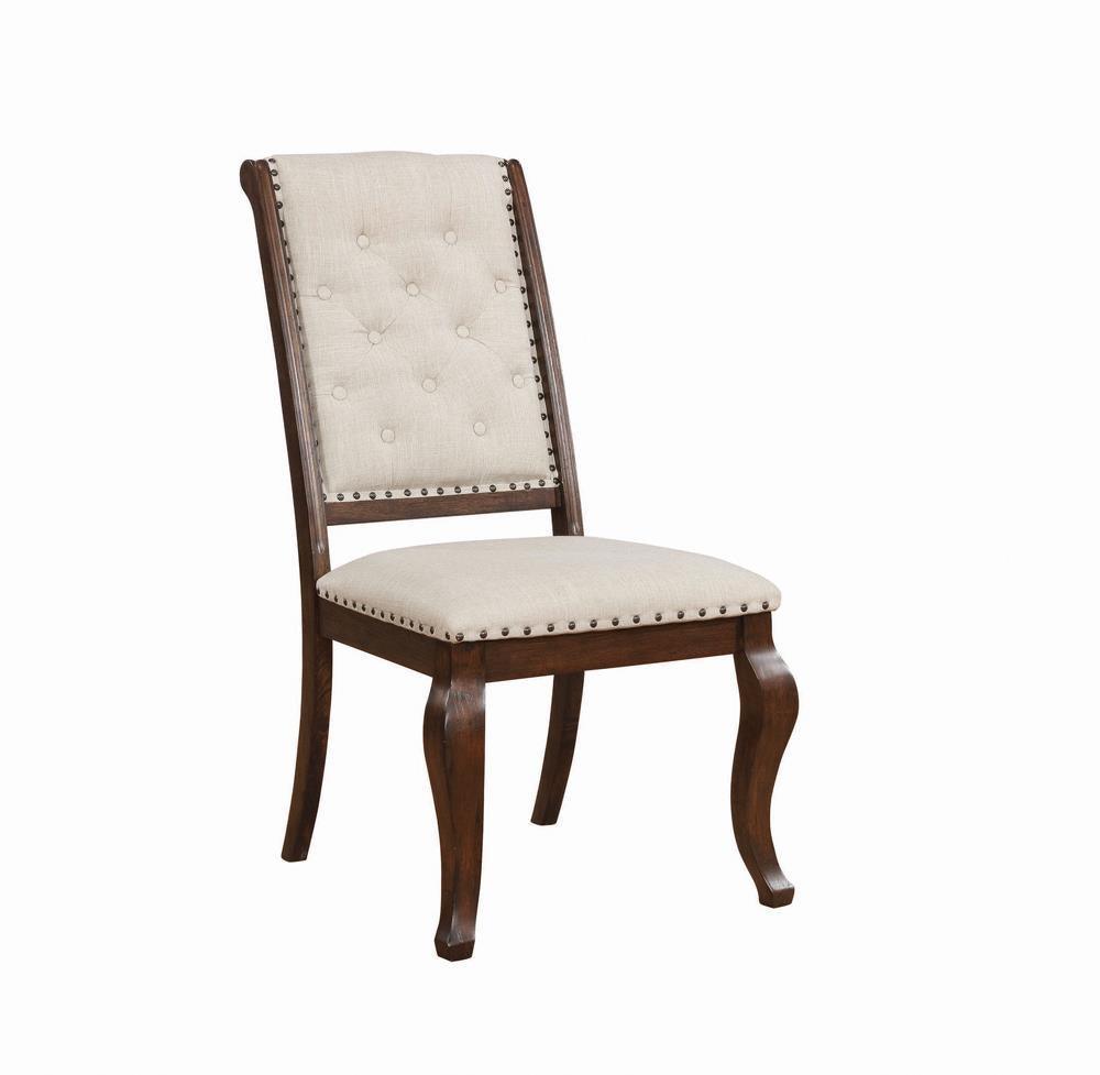 Brockway Cove Tufted Dining Chairs Cream And Antique Java (Set Of 2) - Ella Furniture