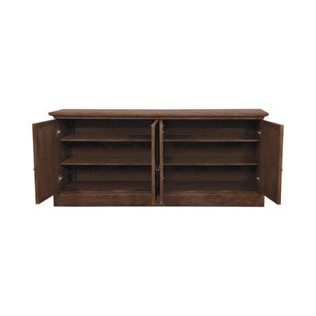 Brockway Cove Trestle Dining Table Antique Java - Ella Furniture