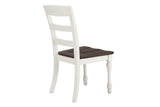 Madelyn Ladder Back Side Chairs Dark Cocoa And Coastal White (Set Of 2) - Ella Furniture