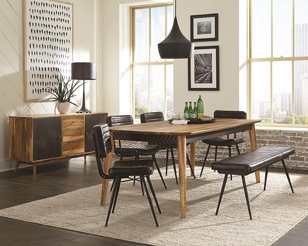 Partridge Wooden Dining Table Natural Sheesham - Ella Furniture