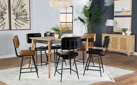Partridge Upholstered Counter Height Stools With Footrest (Set Of 2) 110659 - Ella Furniture