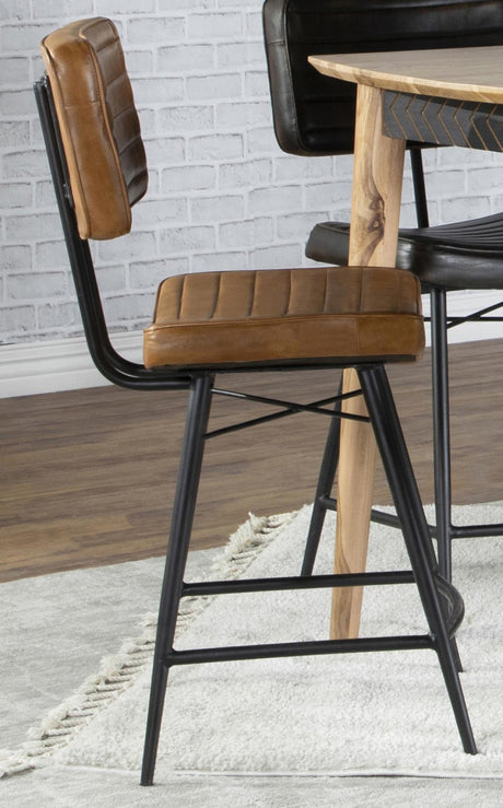 Partridge Upholstered Counter Height Stools With Footrest (Set Of 2) - Ella Furniture