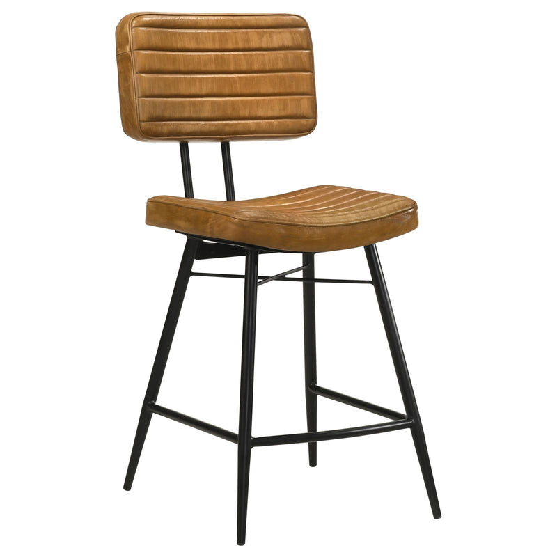 Partridge Upholstered Counter Height Stools With Footrest (Set Of 2) - Ella Furniture