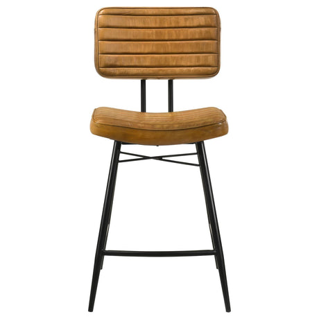 Partridge Upholstered Counter Height Stools With Footrest (Set Of 2) - Ella Furniture