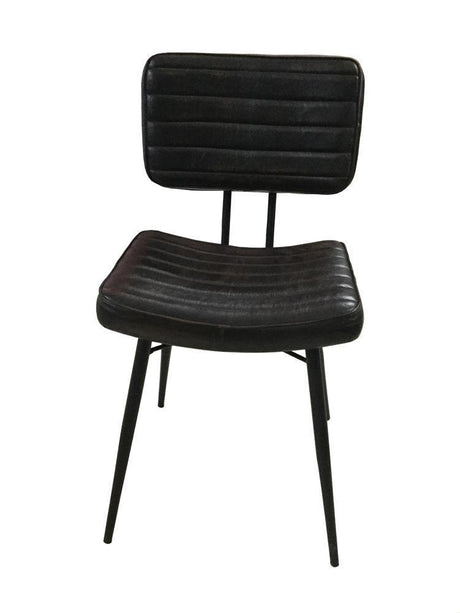 Partridge Padded Side Chairs Espresso And Black (Set Of 2) - Ella Furniture