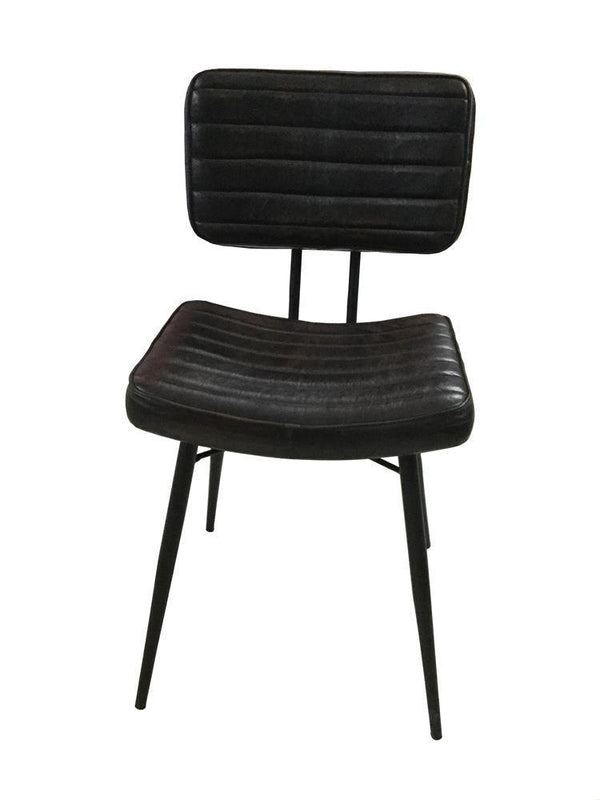 Partridge Padded Side Chairs Espresso And Black (Set Of 2) - Ella Furniture