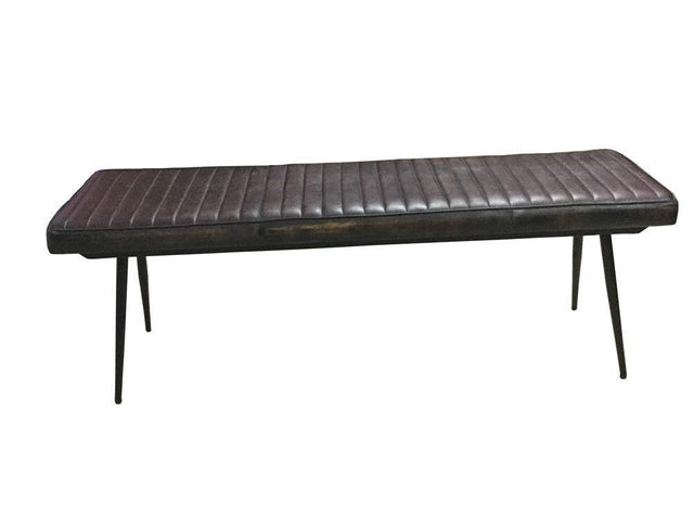 Partridge Cushion Bench Espresso And Black - Ella Furniture