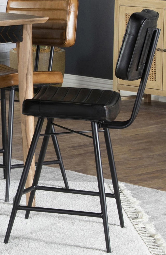 Partridge Upholstered Counter Height Stools With Footrest (Set Of 2) 110659 - Ella Furniture