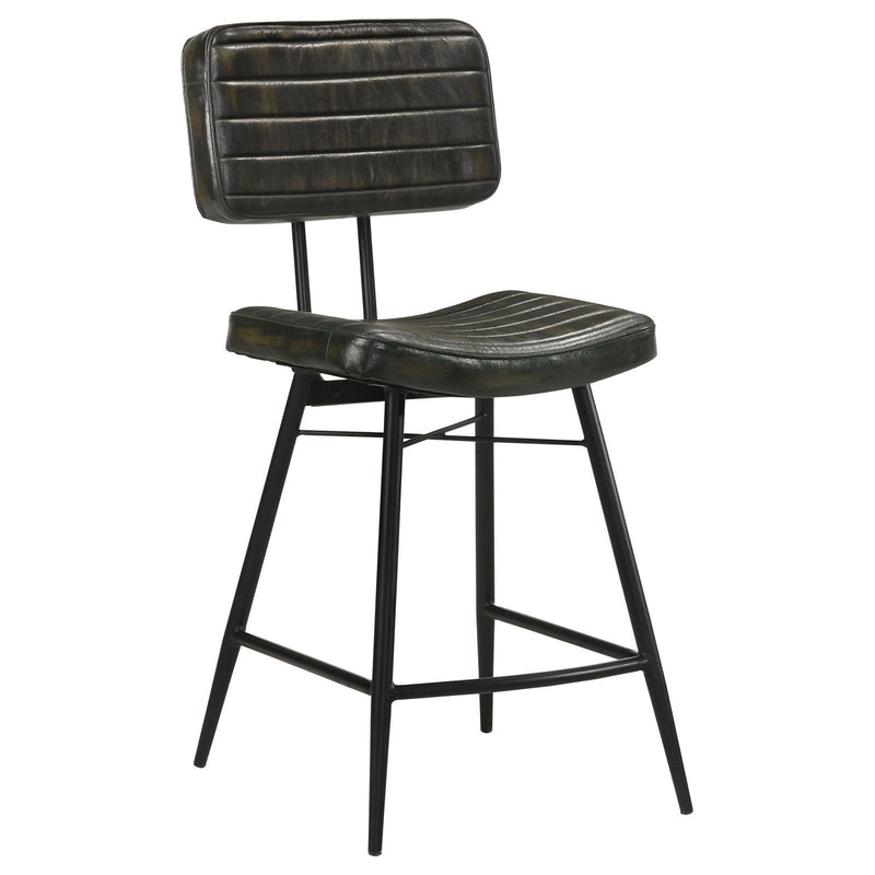 Partridge Upholstered Counter Height Stools With Footrest (Set Of 2) 110659 - Ella Furniture