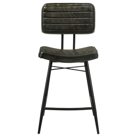 Partridge Upholstered Counter Height Stools With Footrest (Set Of 2) 110659 - Ella Furniture
