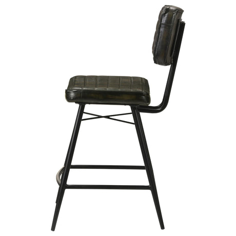 Partridge Upholstered Counter Height Stools With Footrest (Set Of 2) 110659 - Ella Furniture