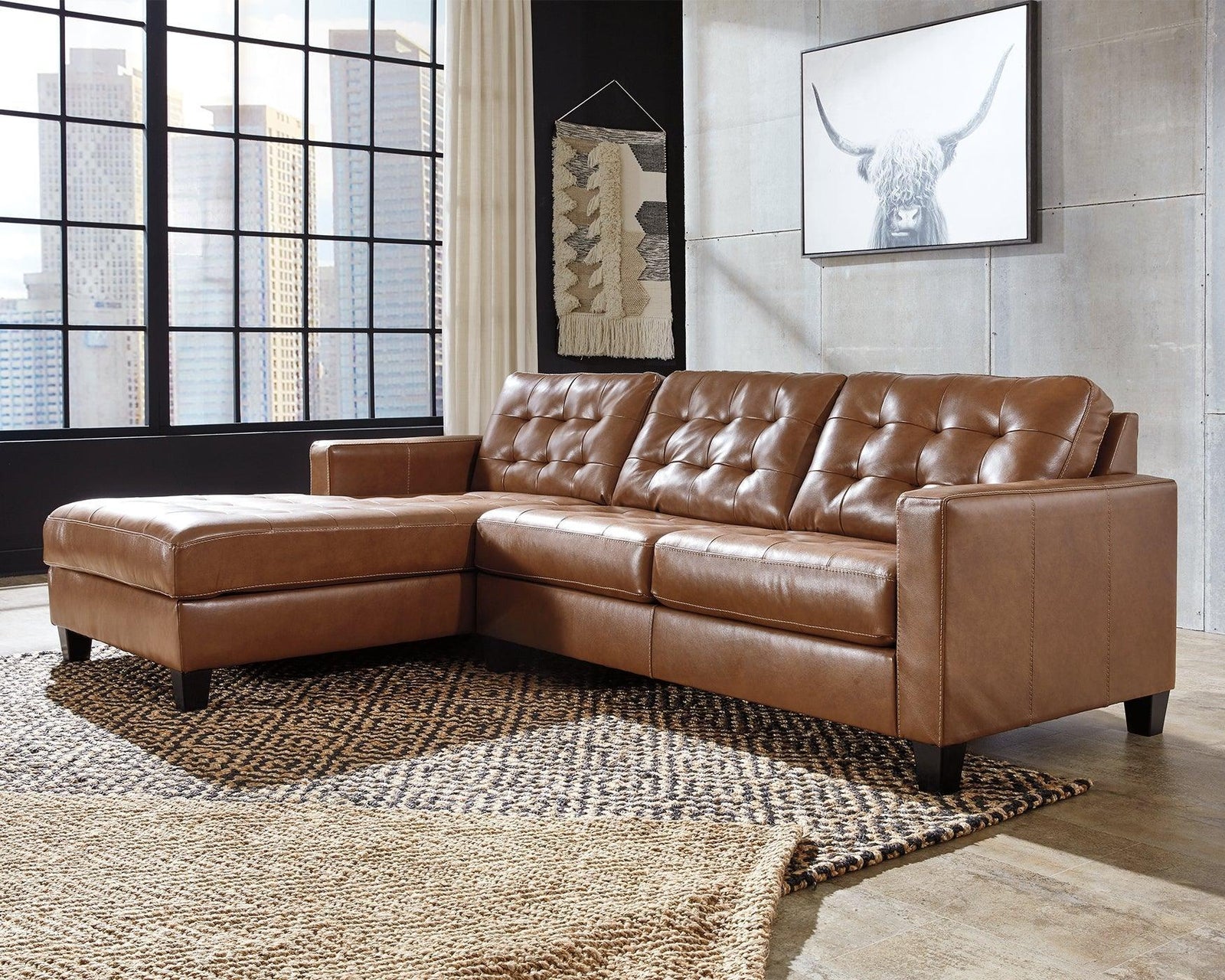 Baskove Auburn 2-Piece Sectional With Chaise 11102S4 - Ella Furniture