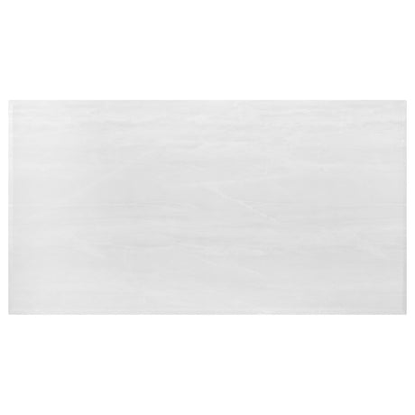 Kerwin Rectangle Faux Marble Top Dining Table White And Chrome - Ella Furniture
