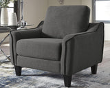 Jarreau Gray Microfiber Chair - Ella Furniture