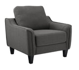 Jarreau Gray Microfiber Chair - Ella Furniture