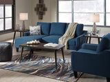 Jarreau Blue Microfiber Chair - Ella Furniture