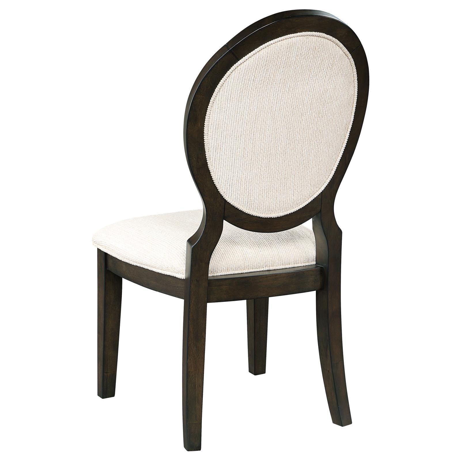 Twyla Dark Cocoa Circular Dining Room Set - Ella Furniture