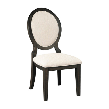 Twyla Dark Cocoa Circular Dining Room Set - Ella Furniture