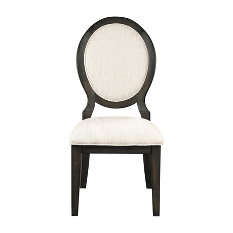 Twyla Dark Cocoa Circular Dining Room Set - Ella Furniture