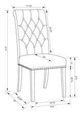 Alana Upholstered Tufted Side Chairs With Nailhead Trim (Set Of 2) - Ella Furniture