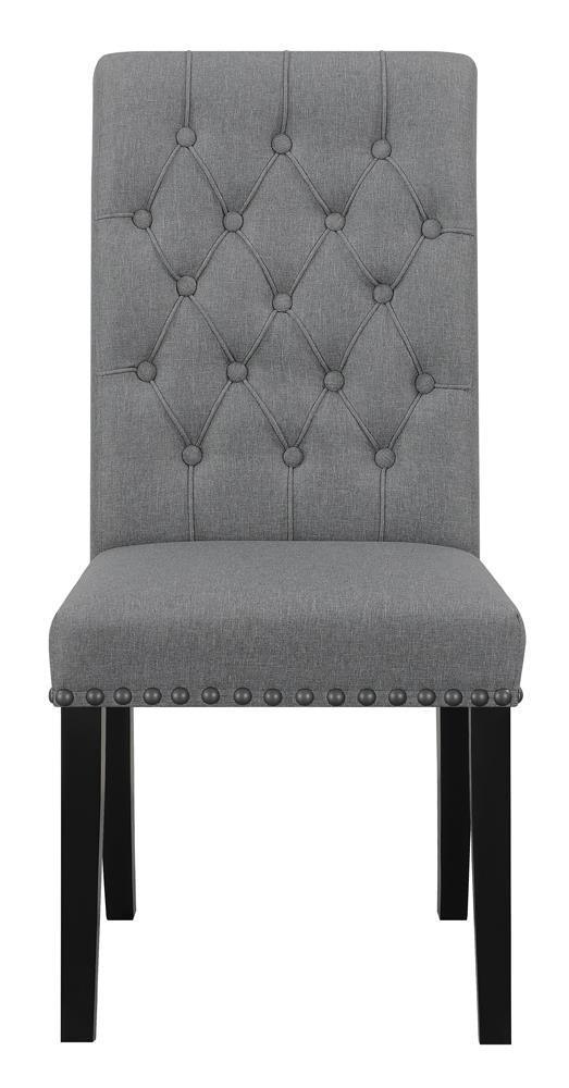 Alana Upholstered Tufted Side Chairs With Nailhead Trim (Set Of 2) - Ella Furniture