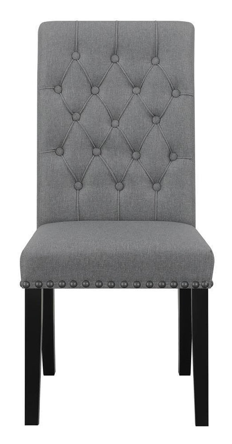 Alana Upholstered Tufted Side Chairs With Nailhead Trim (Set Of 2) - Ella Furniture