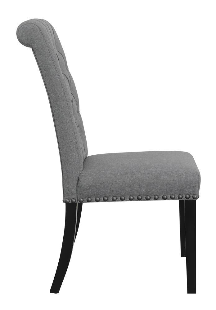 Alana Upholstered Tufted Side Chairs With Nailhead Trim (Set Of 2) - Ella Furniture