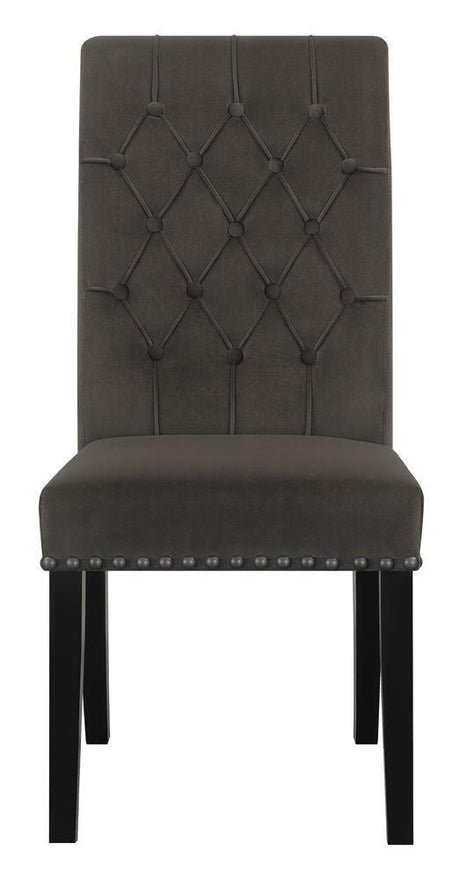 Alana Upholstered Tufted Side Chairs With Nailhead Trim (Set Of 2) 115172 - Ella Furniture