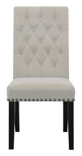 Alana Upholstered Tufted Side Chairs With Nailhead Trim (Set Of 2) 115182 - Ella Furniture