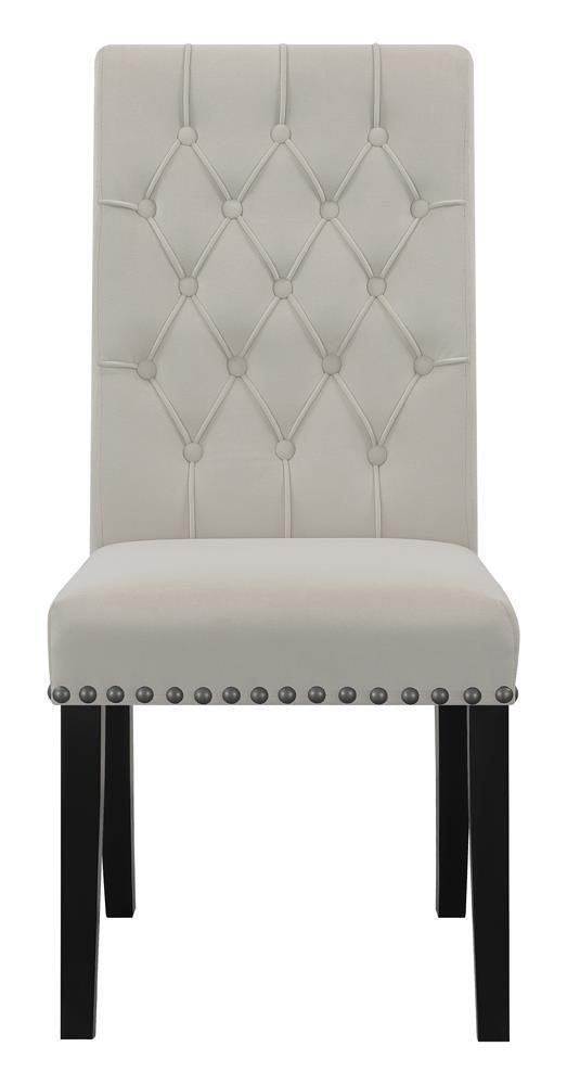 Alana Upholstered Tufted Side Chairs With Nailhead Trim (Set Of 2) 115182 - Ella Furniture