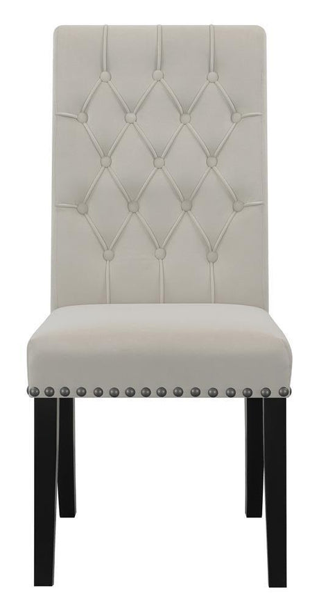Alana Upholstered Tufted Side Chairs With Nailhead Trim (Set Of 2) 115182 - Ella Furniture