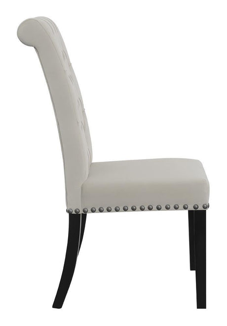 Alana Upholstered Tufted Side Chairs With Nailhead Trim (Set Of 2) 115182 - Ella Furniture