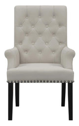 Alana Upholstered Tufted Arm Chair With Nailhead Trim 115183 - Ella Furniture