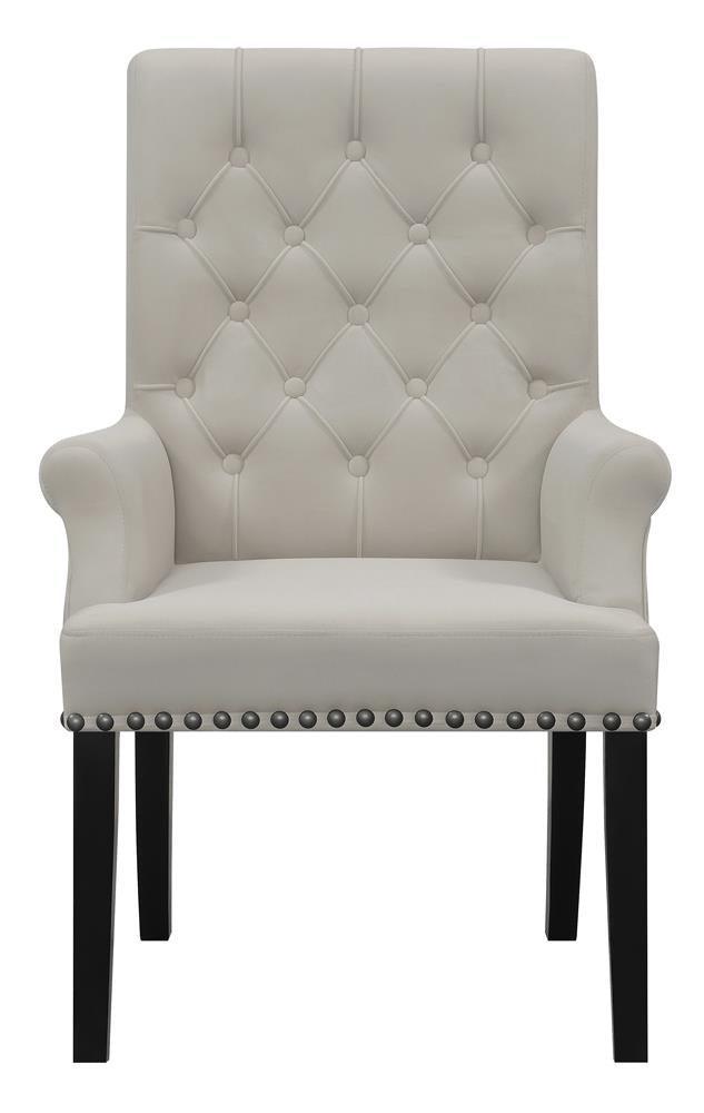 Alana Upholstered Tufted Arm Chair With Nailhead Trim 115183 - Ella Furniture