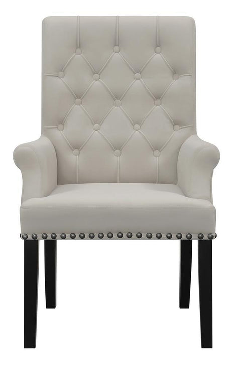 Alana Upholstered Tufted Arm Chair With Nailhead Trim 115183 - Ella Furniture