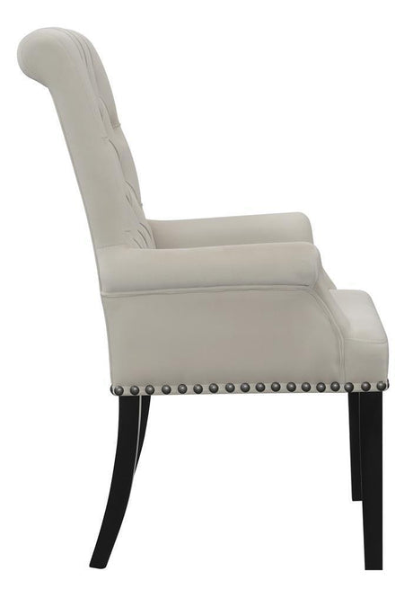 Alana Upholstered Tufted Arm Chair With Nailhead Trim 115183 - Ella Furniture